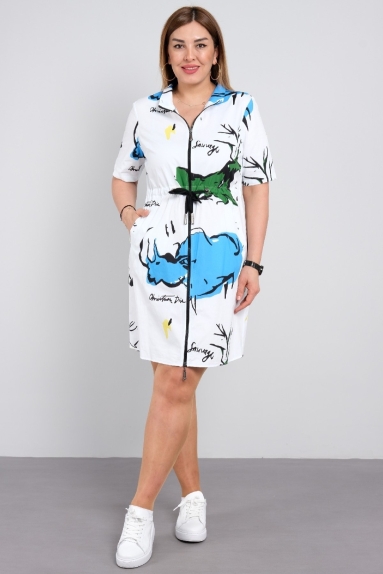 Платье на молнии стортивного стиля