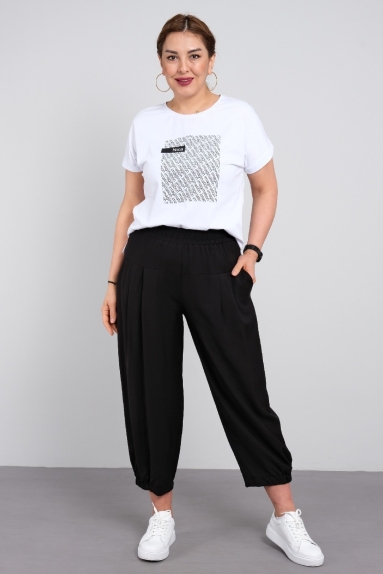 Suit with trousers with letter prints on the front